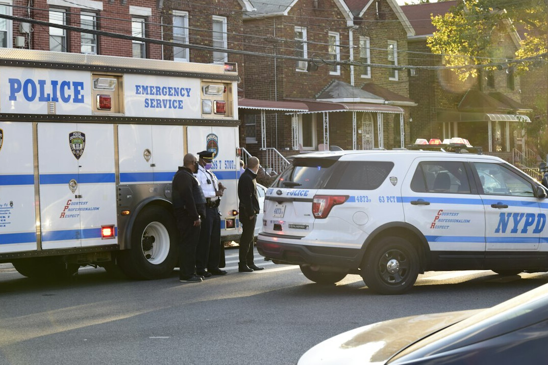 detective investigating crime scene